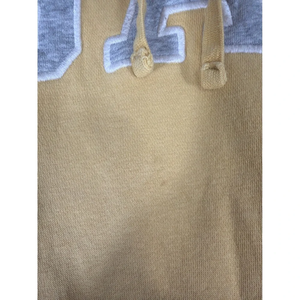 Gap Arch Logo Pullover Hoodie men or workmen's Yellow Applique Sweatshirt Small